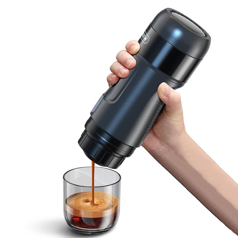 Portable Mini Italian Espresso Maker – Small, Fully Automatic Handheld Coffee Machine |  Perfect Outdoor Travel Kit for Fresh Espresso Anywhere"