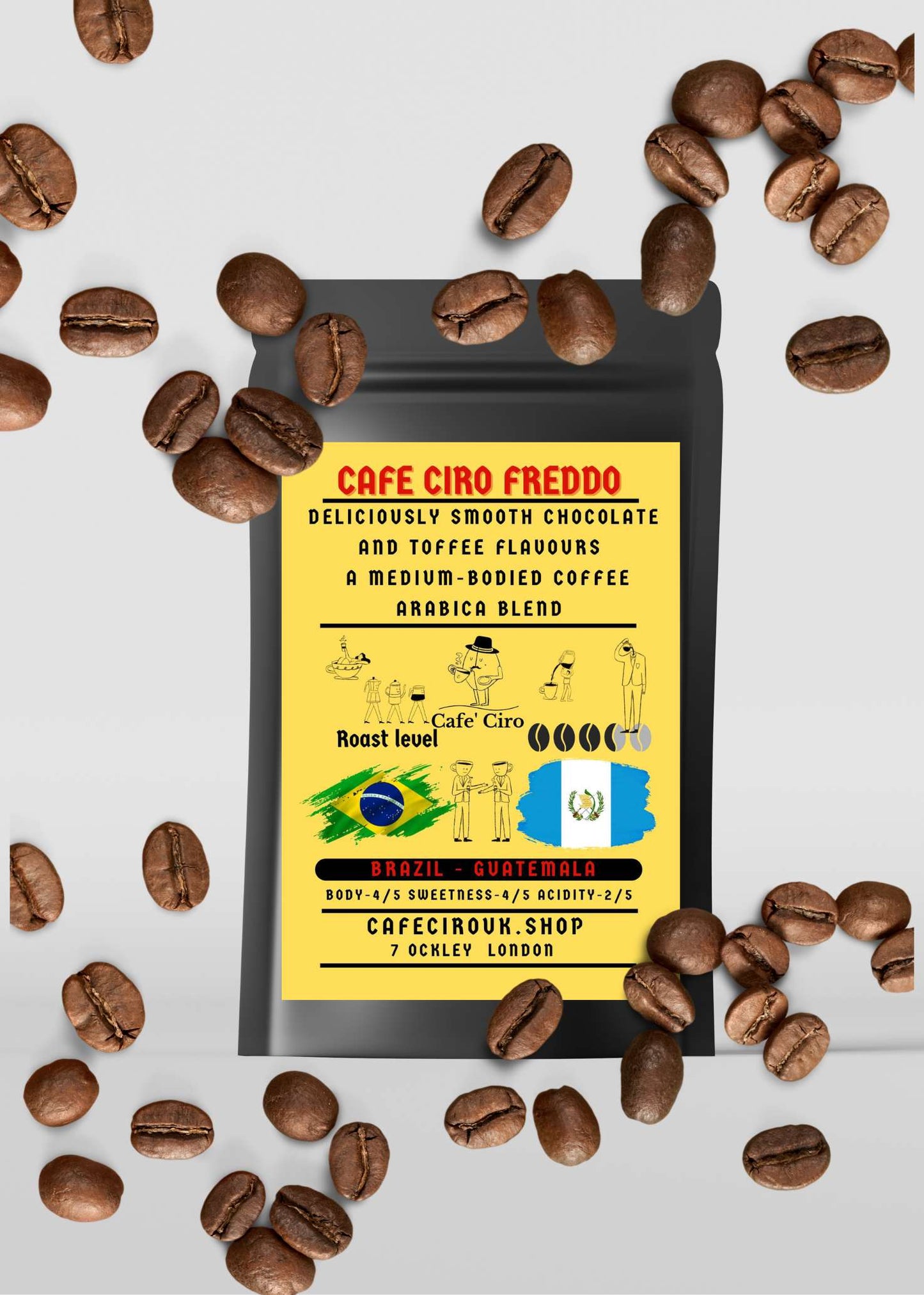 Freddo Premium Arabica Coffee Blend-From -Brazil Guatemala